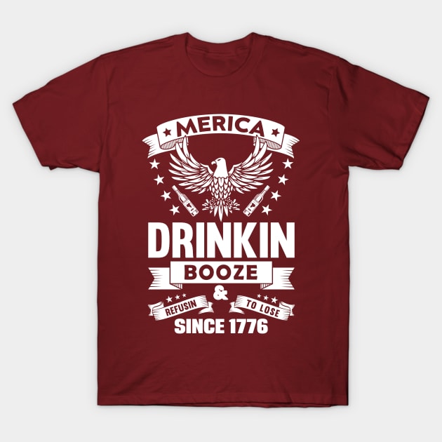 Merica Drinkin T-Shirt by whantz1165